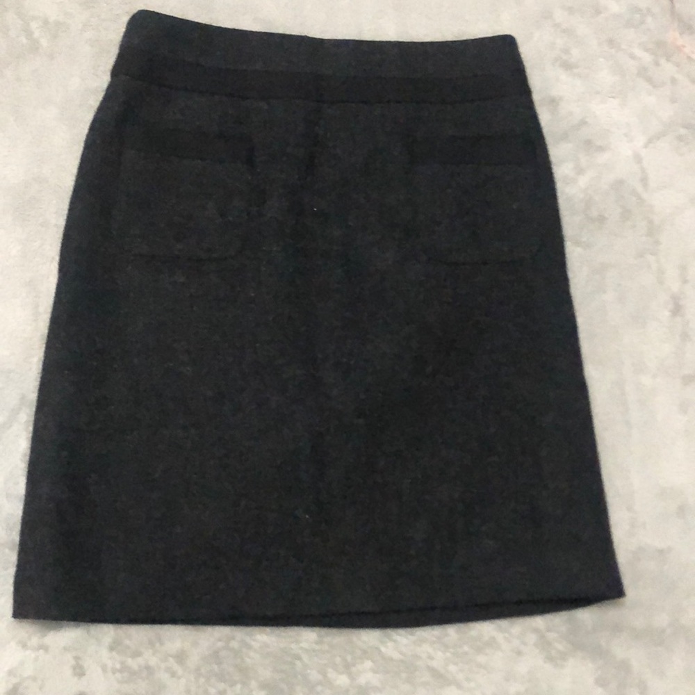 Boden Black/Charcoal Grey Wool Skirt